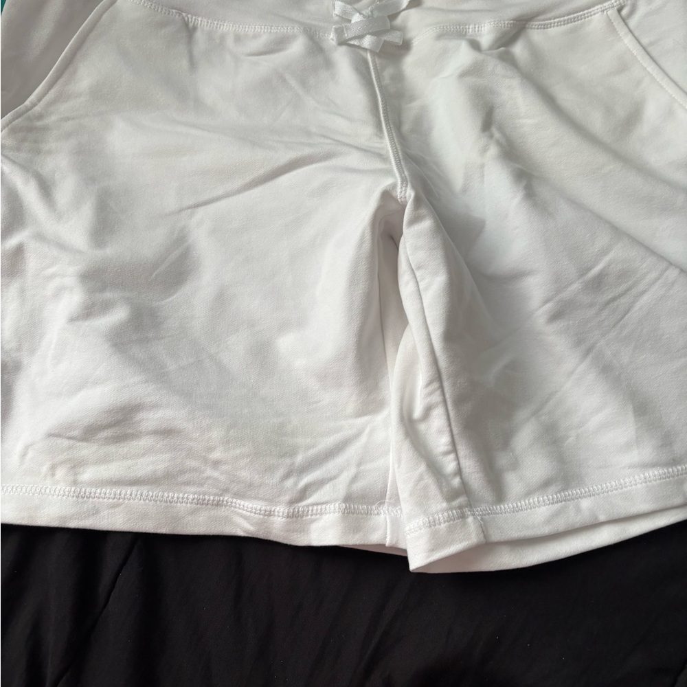 White Casual Shorts